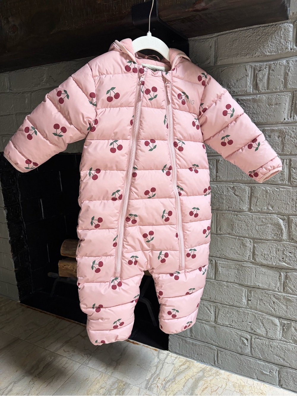 Gorgeous Kuling Baby Snowsuit in Cherry Print